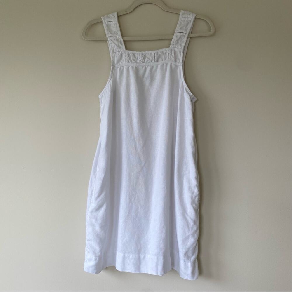 Madewell Embroidered Tank Mini Dress in Linen Eyelet White Size 4 - Picture 2 of 13